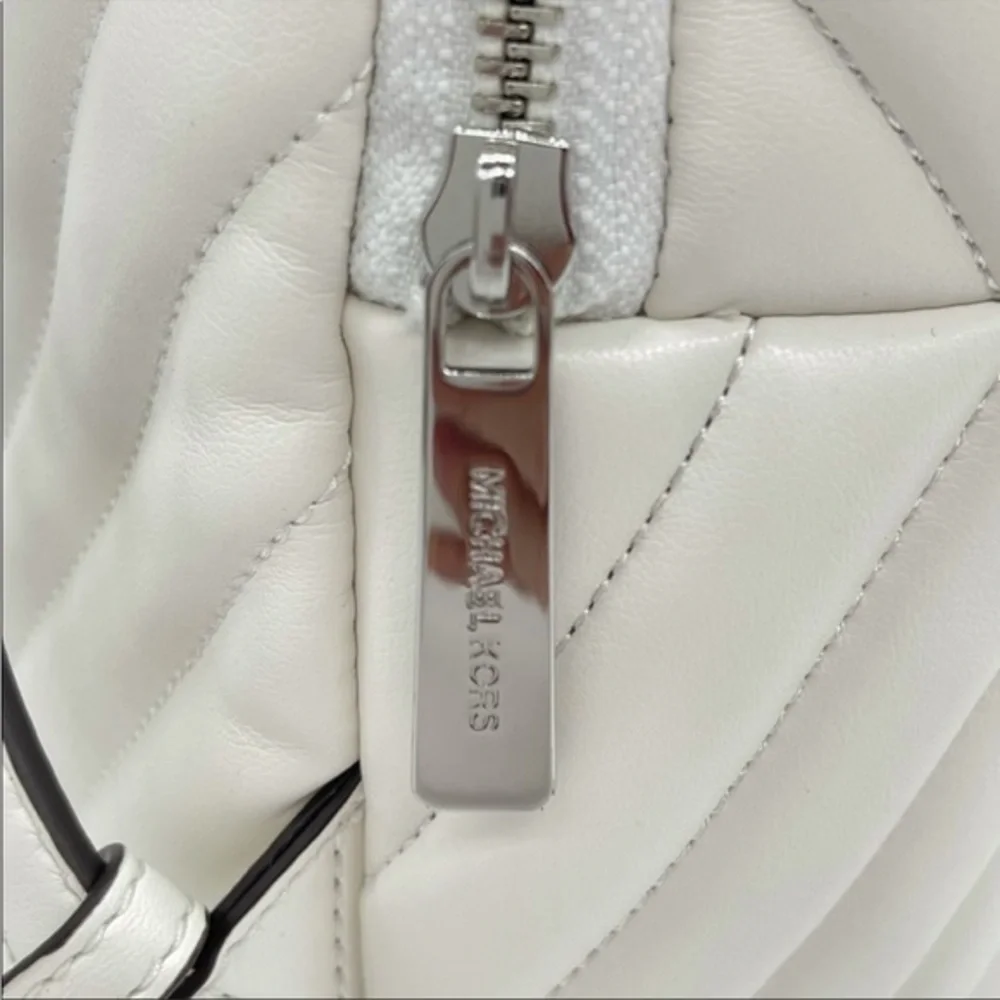 New Michael Kors Medium Erin Backpack Optic White